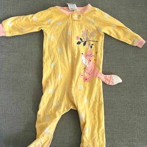 Baby Girl 0-3 month pj footies